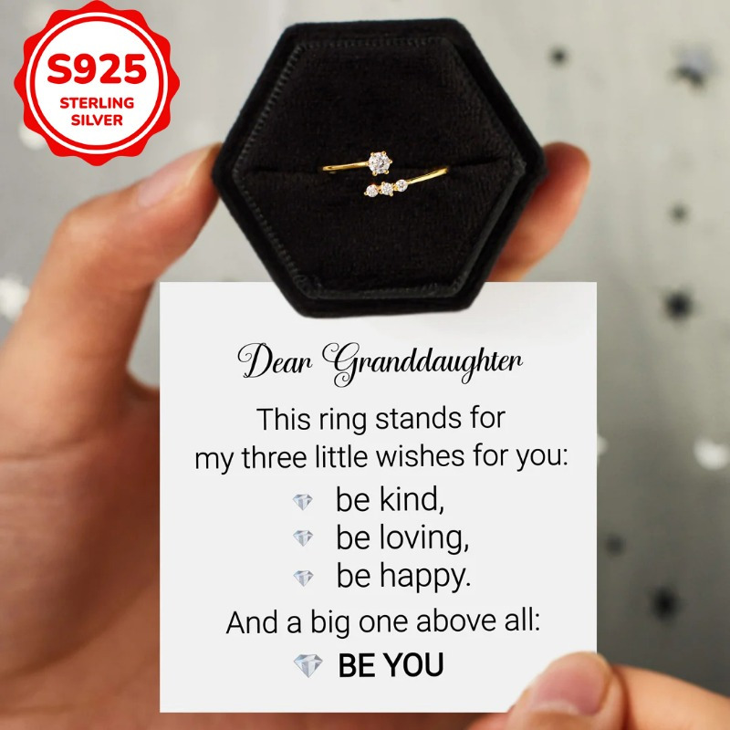 S925 Sterling Silver Lady's Ring with Zirconia